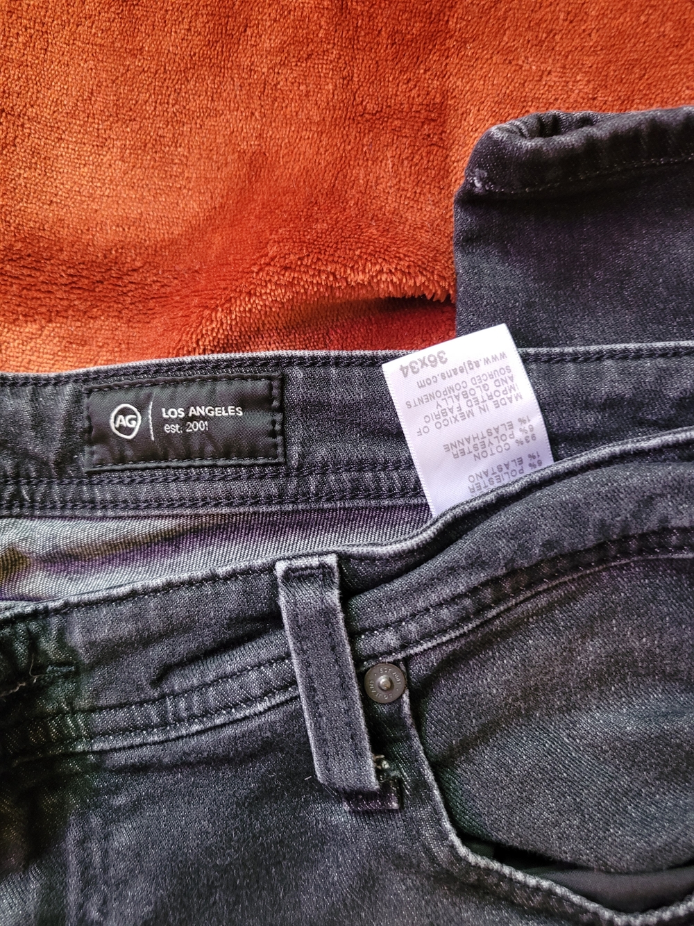 Ag Adriano Goldschmied Men's Relaxed Jeans - Washed Black 36/29 Hemmed